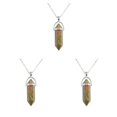 thumbnail image 2 of maskred Hexagon Column Charm Findings Handmade Holiday Hanging Pendants Crystal Necklace Earring Keychains Decorations Unakite 3Set, 2 of 6