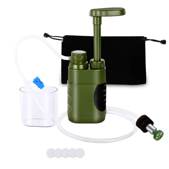 Amdohai Outdoor Water Filter Straw Water Filtration System Water Purifier for Family Preparedness Camping Hiking Emergency