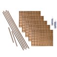 thumbnail image 1 of Fasade Miniquattro Vinyl Backsplash Kit 15 sq ft Polished Copper, 1 of 6