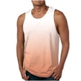 thumbnail image 1 of Yutk Débardeur 3D pour Hommes en Liquidation, Gilets Imprimés à Dégradé de Couleurs pour Hommes, T-Shirt Sans Manches Décontracté à Col Rond, Débardeurs Brun m, 1 of 4