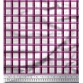 thumbnail image 1 of Soimoi Purple Poly Georgette Fabric Window Pane Check Print Sewing Fabric Yard 52 Inch Wide, 1 of 3