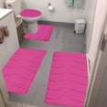 thumbnail image 1 of Cagogo under $5 4-Piece Wave Bath Mat, Foam Bath Mat 4 Set Complete,Bathroom Rugs Toilet Mats Collection,Soft Comfortable Water Absorption Mats,Non-Slip Thick Machine Washable Dark, 1 of 7