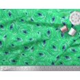thumbnail image 2 of Soimoi Green Silk Fabric Watercolor Floral Decor Fabric Printed BTY 42 Inch Wide, 2 of 3