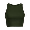 thumbnail image 5 of Hauts Courts Unis Débardeur pour Femme Couleur Sans Manches Col Rond Blouse pour Femme, 5 of 5