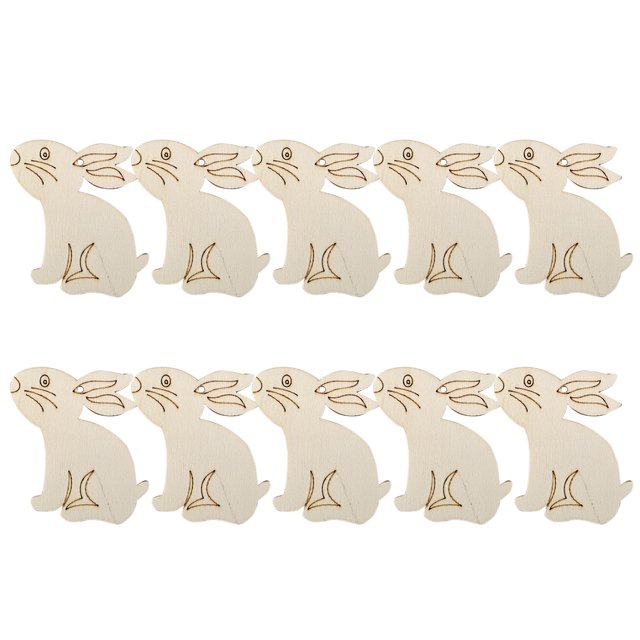XZNGL Travel Bag 10Pcs Wood Rabbit Hanging Ornaments With Twines for Easter Party Decoration
