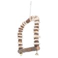 thumbnail image 2 of Bird Swing Toy, Cuttlebone Swing Wooden Perch Stand Applewood  For Cockuses For Small Parakeets For Parrots S,L, 2 of 8