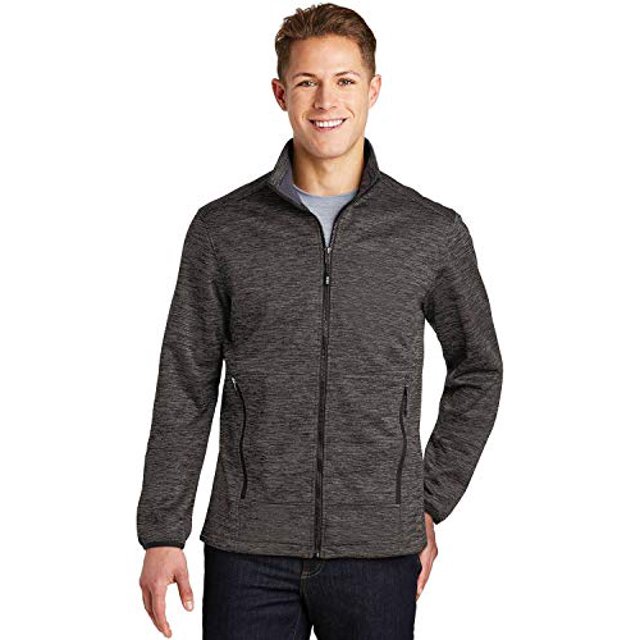 Sport-Tek 174 PosiCharge 174 Electric Heather Soft Shell Jacket. JST30 X-Large Grey-Black Electric