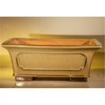 thumbnail image 1 of 12 x 9.5 x 4.75 in. Ceramic Bonsai Pot, Olive Green - Rectangle, 1 of 1