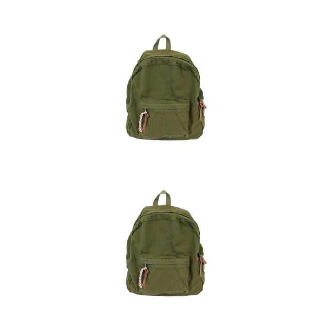 Ruiboury Unisex Backpack With Adjustable Straps And Stylish Durable Cloth School Backpack School Bag Book Bag Comfortable olive 2Set