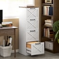 thumbnail image 2 of HOMCOM Classeur à 4 Tiroirs, Armoire de Classement pour Formats Lettre/A4, Blanc, 2 of 10