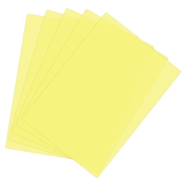 Unique Bargains Feuille de Lecture Guidée Format A4, 5 Pcs Filtre Gel de Correction d'Éclairage Film Couleur Transparent, Jaune