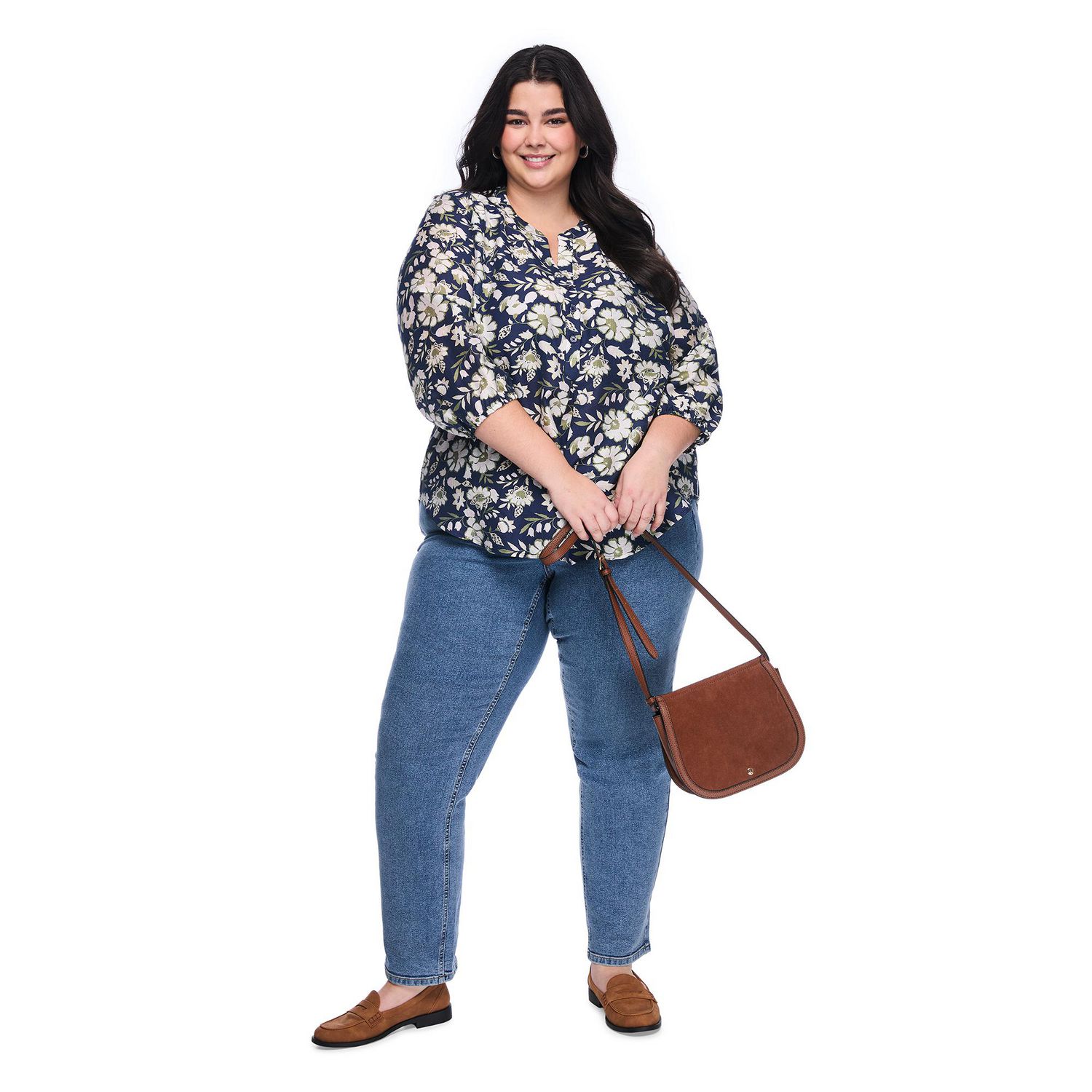 Lane Bryant Women's Plus 3/4 Sleeve Blouse