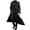 02-Black, variant on Men's Long Trench Coat Fashion Casual Turndown Collar Long Sleeve Windbreaker Solid Color Button Warm Coat Black XL