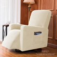 thumbnail image 4 of Subrtex Housse Extensible pour Fauteuil Inclinable 1 Pce, Housse Texturée à Carreaux avec Poches, 4 of 6
