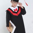 thumbnail image 4 of 1PC Kids Graduation Gown Stole and Tassel Set for Cosplay Photography Performance (Red, 130cm), 4 of 7