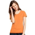thumbnail image 1 of Hanes T-Shirt Col en V pour Femmes X-Temp, L, Orange Néon Chiné, 1 of 3
