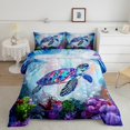 thumbnail image 1 of Erosebridal Gradient Sea Turtle Comforter Sets Queen Size, Ocean Animal Comforters & Duvets, Cartoon Decor, Reversible, 1 of 7