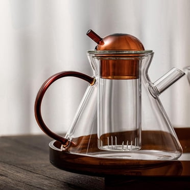 Théière Transparente - Théière Résistante Bouilloire à Thé Café Cadeaux d'Anniversaire Pot 500 ml