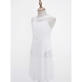 thumbnail image 4 of Yeahdor Costume de Danse Lyrique pour Filles Enfants Moderne Contemporain Ballet Latin Sans Manches Robe en Chiffon Blanc 6, 4 of 7