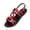 Red, variant on HVOBTTY Women's Summer Trendy Square Toe Heel Elegant Low Heel Closed Back Open Heel Fashion Comfortable Dress Shoes Silver, 39