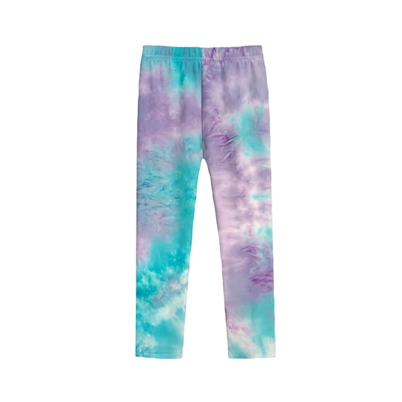 Leggings Doux Teinture sur Nœuds pour Garçons et Filles, Collants/pantalons pour Filles à Haute Élasticité, pour Enfants de 3 à 14 Ans, Bleu Pâle