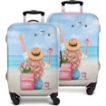 thumbnail image 1 of Travel Luggage Cover Suitcase Protector Fits 18-32 Inch Luggage Wheel Covers Patterned Travel Related Items Flower Luggage Protector Elastic Luggage Anti-scratch Suitcase Cover L, 1 of 5