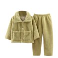 thumbnail image 1 of Birdeem Childrens Flannel Sleepwear Set Long Pants Thickened Home Clothes Set, 1 of 6