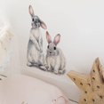 thumbnail image 4 of LAICAIW Cute Lovely Two Bunnies Rabbits Wall Decals, Cartoon Rabbit Bunny Animal Vinyl Wall Sticker, Removable Wall Art Decal Decor for Teens Boys Girls Room Baby Bedroom Playroom Classroom(15.7Hx11, 4 of 6