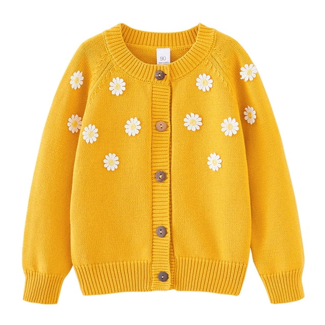 Cameland Cardigan en Tricot à Col Rond Décontracté pour Enfants, Veste, Veste en Coton à Boutons pour Enfants