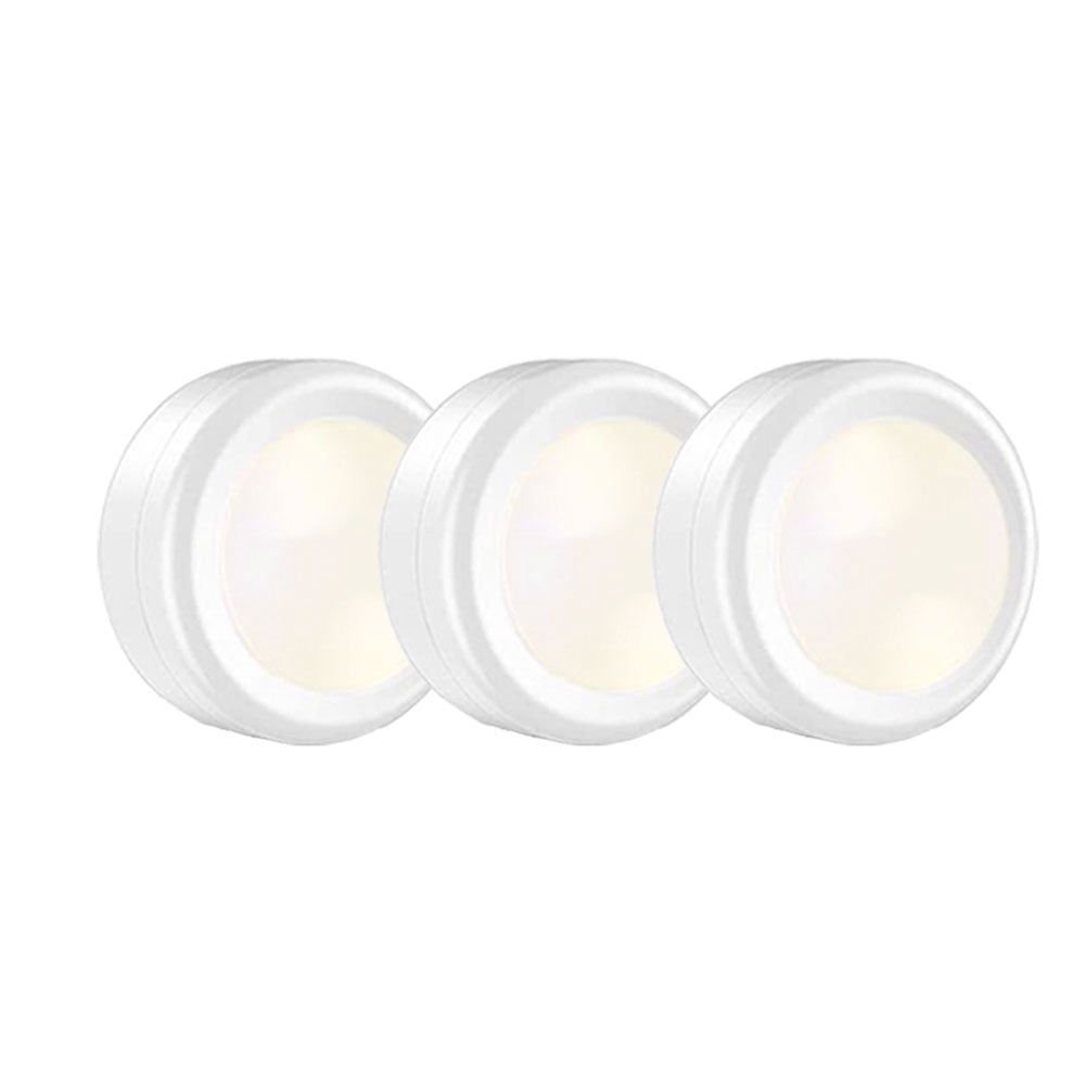 Wireless Cabinet & Showcase Lighting, Dimmable Under-Cabinet Kit, Kitchen Touch Lamp Remote-Controlled Battery LED Spotlights, 3-Pack