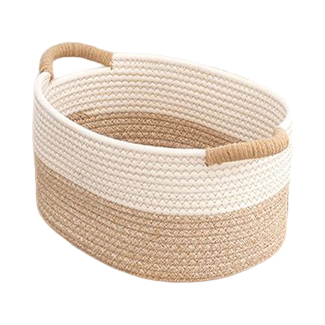 Rope Woven Baskets for Organization, Simple Nordic Small Basket, Multifunctional 22cmx16cmx11cm