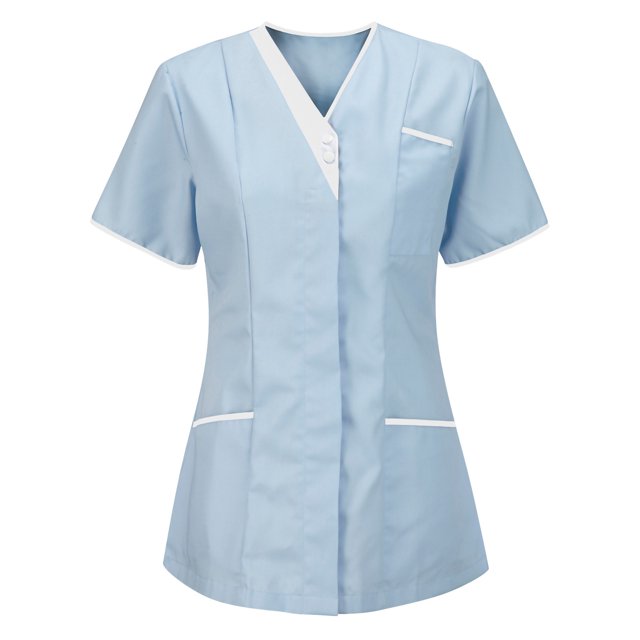 RKSTN Hauts pour Femmes Manches Courtes Col en V Hauts T-Shirt Blouse à Imprimé pour le Travail