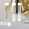 thumbnail image 3 of Raindrops 50 Pcs Beads Storage Organizer Clear Plastic Tubes with Caps Transparent, 3 of 8