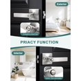 thumbnail image 3 of Brushed Nickel Door Handles Nickel Door Lever Privacy Use Door Lock Set Interior Bathroom/Bedroom Door Handle Satin Nickel Reversible for Left Right Sided Doors, 3 of 8