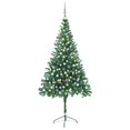 thumbnail image 1 of vidaXL Artificial Pre-lit Christmas Tree with Ball Set 210cm 910 Branches, 1 of 5