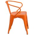thumbnail image 3 of Orange Metal Indoor-Outdoor Chair with Arms, 3 of 8