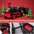 thumbnail image 3 of VOLTZ TOYS 12V Electric Locomotive Train with Passenger Carriage for Kids and Parents, Motorized Ride-On Toy with Real Smoke Effect, All-Terrain Wheels, Black, 3 of 7