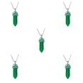 thumbnail image 2 of QualitChoice Hexagon Column Charm Exquisite Women Men Making Findings Handmade Anniversary Hanging Pendants Colorful Crystal Green 5Set, 2 of 6