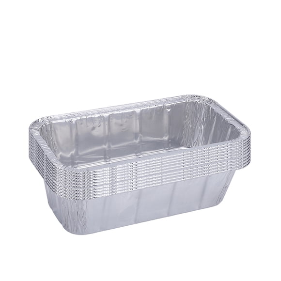 Disposable Aluminum Foil Pan For Baking Roasting Grilling Takeout Food Heavy Duty Rectangular Tray Measuring 8.66 X 4.53 X 2.36 Inches