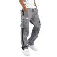thumbnail image 1 of Kcodviy Men's Street Leisure Sports Good Thread Pants Men Pocket Foot Mouth Cap Pants Cargo Rope Waist Lace Up Mens Pants Cargo Patchwork Ribbon Standard Woven Heavy Sweatpants for Men Cargo Trouser, 1 of 4