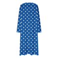 thumbnail image 2 of Erwazi Chemises de Nuit pour Femmes Maxi Col Rond Manches Longues Vêtements de Nuit Confortables Imprimé Ample Doux Décontracté Robe de Nuit Confortable, 2 of 5