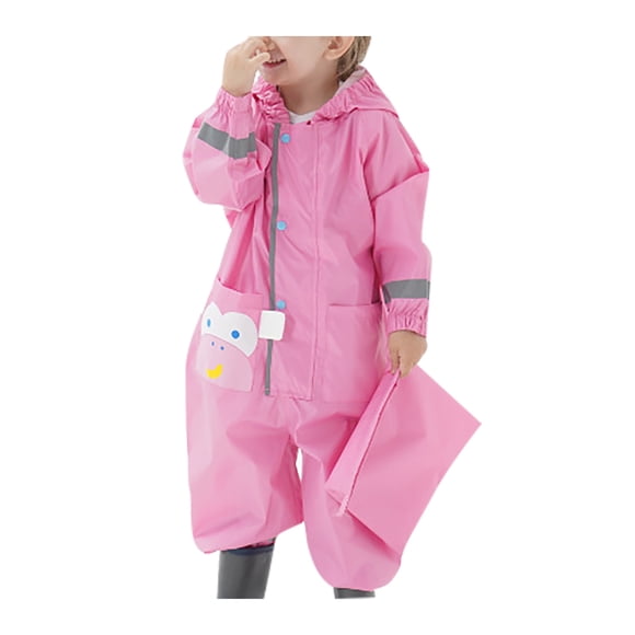 Veste Imperméable pour Enfants Unisexe Veste à Capuche pour Enfants Coupe-Vent et Imperméable Imperméable pour Filles Garçons Masque