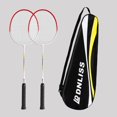 thumbnail image 3 of 2 Pieces Badminton Racket Set Badminton Equipment Durable Badminton Racquet for Adults and Teenagers Playing Backyard Game Practice with Bag, 3 of 10