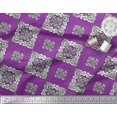 thumbnail image 3 of Soimoi Poly Georgette Fabric Floral Block Printed Fabric 1 Yard 42 Inch Wide, 3 of 3