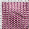 thumbnail image 3 of oneOone Georgette Viscose Fabric Ogee Flame Stitch_Printed Craft Fabric BTY 42 Inch Wide, 3 of 4