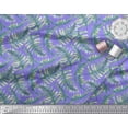 thumbnail image 2 of Soimoi Purple Rayon Fabric Cedar Leaves Decor Fabric Printed BTY 42 Inch Wide, 2 of 3