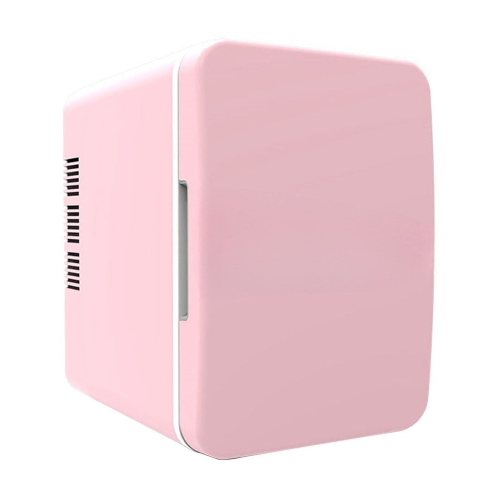 XIANXIAN 6 Liter/8 Cans Mini Fridge for Bedroom, Office, Dorm & Car, Portable Small Refrigerator for Skincare, Makeup, Beverage, Drinks, Thermoelectric Cooler & Warmer, Glass Door, Pink