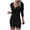 Black, variant on Women's Sequin Wrap V Neck Mini Bodycon Dress Elegant Long Sleeve Party Club Cocktail Dresses Black L