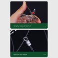thumbnail image 3 of Crabe Réutilisable avec 8 Boucles, Pièges à Appâts en Fil d'Acier Inoxydable Cylindrique avec Corde en Nylon, Attrape-Fruits Efficace, 3 of 7
