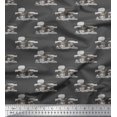 thumbnail image 1 of Soimoi Gray Rayon Fabric Landscape & Reindeer Animal Fabric Prints By Yard 42 Inch Wide, 1 of 5